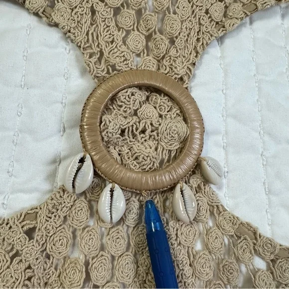 NWT Anthropologie BLITHE Crochet Cottogecore With Dramatic Trumpet Sleeve - Picture 8 of 16